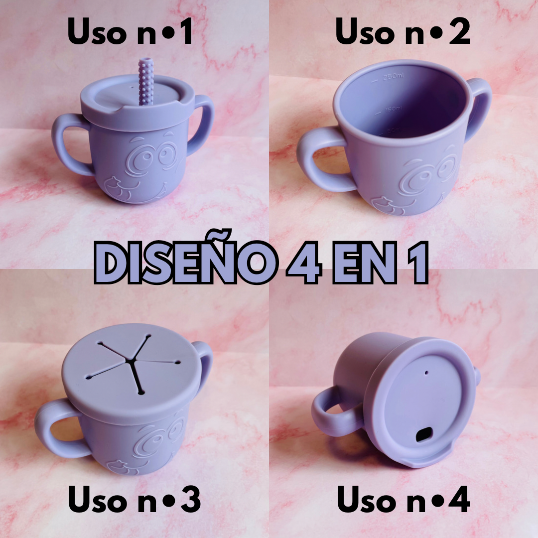 Vaso 4 en 1 de silicona 250 ml